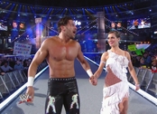 Andrea Lynn escorts flamboyant WWE wrestler Fandango to the ring during her two-month tour. Itâs like being in âone big family,â she said of her experience.